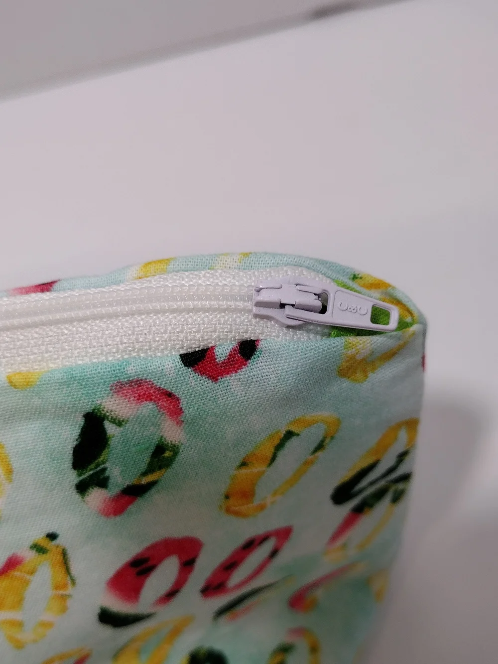 Handmade Multicolor Patterned Zippered Fabric Pouch